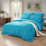 1000TC Tailored Double Size Light Blue Duvet Doona Quilt Cover Set