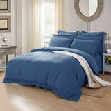 1000TC Tailored Double Size Quilt/Doona/Duvet Cover Set - Greyish Blue