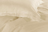 1000TC Tailored King Size Yellow Cream Duvet Doona Quilt Cover Set