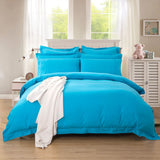 1000TC Tailored King Single Size Light Blue Duvet Doona Quilt Cover Set