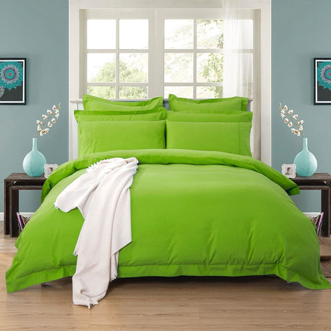 1000TC Tailored King Single Size Green Duvet Doona Quilt Cover Set