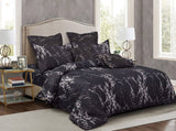 Black Marble Double Size Duvet Doona Quilt Cover Set