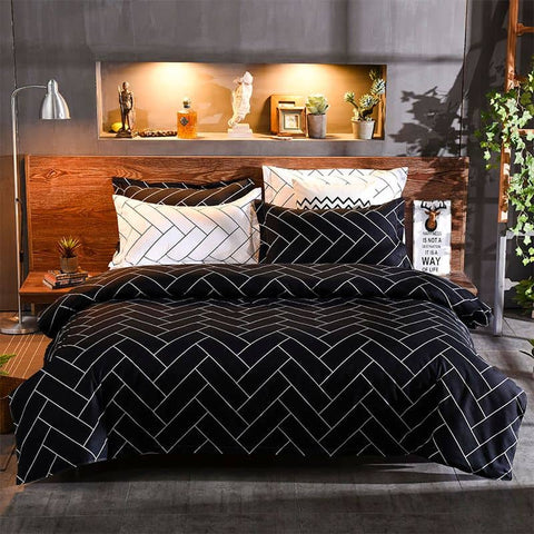 Black&White King Size Duvet Doona Quilt Cover Set