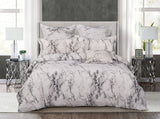 White Marble King Size Duvet Doona Quilt Cover Set