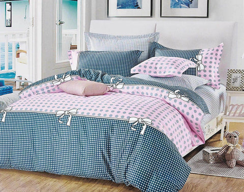 Pink Dots King Size Bed Quilt/Doona/Duvet Doona Duvet Cover Set