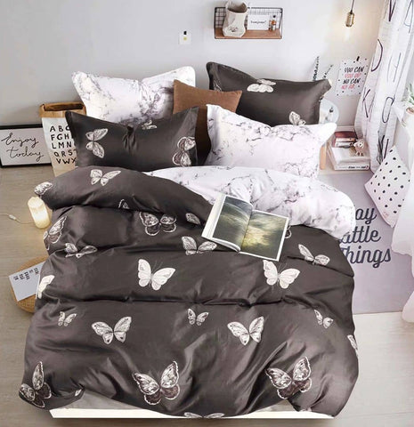 Butterfly Queen Size Quilt/Doona/Duvet Cover Set