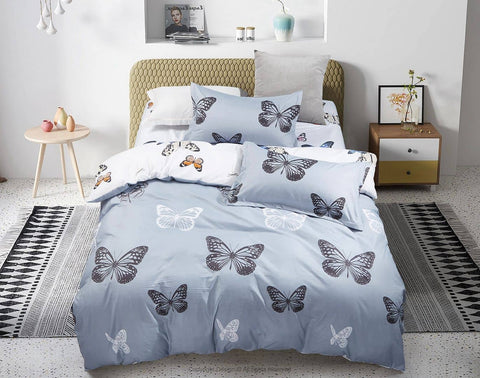 Butterfly Queen Size Quilt/Doona/Duvet Cover Set