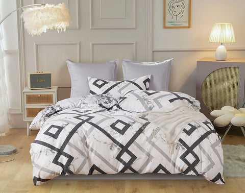 Ashwin Queen Size Quilt Doona Duvet Cover Set