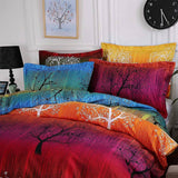 Rainbow Tree Single Size Quilt/Doona/Duvet Cover Set