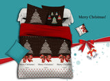 Merry Super King Size Christmas Quilt/Doona/Duvet Cover Set