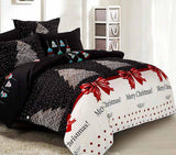 Merry Super King Size Christmas Quilt/Doona/Duvet Cover Set