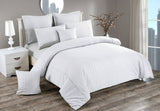 Seersucker Double Size White Duvet Doona Quilt Cover Set