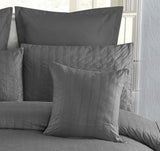 1000TC Premium Ultra Soft Seersucker Cushion Covers - 2 Pack - Charcoal