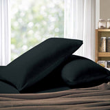 1000TC Premium Ultra Soft Queen size Pillowcases 2-Pack - Black