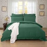 1000TC Tailored Super King Size Quilt/Doona/Duvet Cover Set - Dark Green