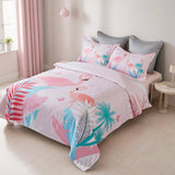 Flamingo Kids Quilt Cover Set - King Single Size