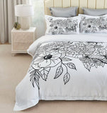 Viene Floral Quilt Cover Set - Queen Size