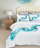 Ocean Marble Quilt Cover Set - Super King Size