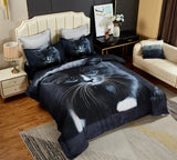 Cat Quilt Cover Set - Super King Size