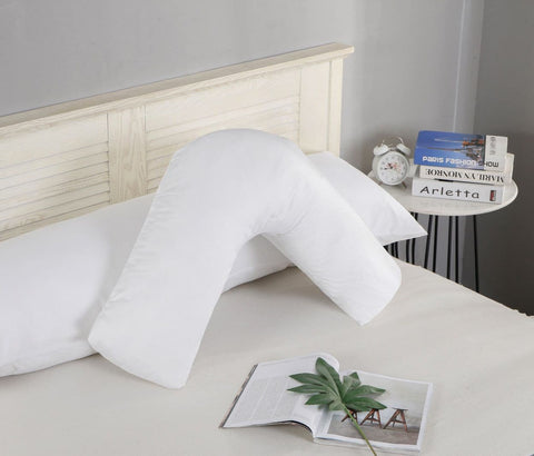 1000TC Premium Ultra Soft V SHAPE Pillowcase - White