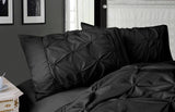 Diamond Pintuck Premium Ultra Soft King size Pillowcases 2-Pack - Black