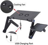 Adjustable Laptop Stand with Mouse Pad