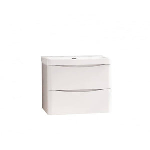 Ancona wall hung bathroom vanity 600mm Gloss White