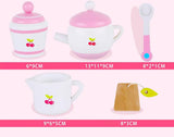 Kids Wooden Kitchen Tea Set Pretend Play