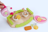 Kids Wooden Kitchen Tea Set Pretend Play