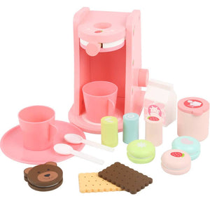 Kids Wooden Kitchen Tea Set Pretend Play