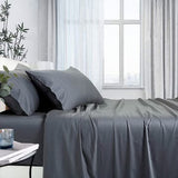 1000tc bamboo cotton sheet set single charcoal