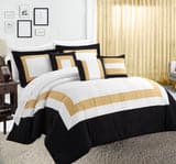 10 piece comforter and sheets set king gold