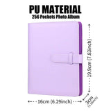 LIFEBEA 256 Pockets Photo Album for Fujifilm Instax Mini 11 12 9 40 Evo Liplay 8 7+ Instant Camera, Photo Album for Polaroid Kodak HP Zink 2x3" Photo (Purple)