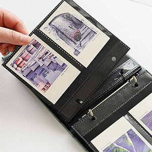 LIFEBEA 100 Pockets Mini Photo Album - Picture Case for Fujifilm Instax Film 7 8 9 11 12 25 40 50 70 90 Instant Camera & Name Card - Khaki