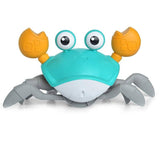 Electric Music Crawling Crab Baby Toy LED Light Up Kids Toddler Interactive Toys