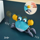 Electric Music Crawling Crab Baby Toy LED Light Up Kids Toddler Interactive Toys