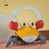 Electric Music Crawling Crab Baby Toy LED Light Up Kids Toddler Interactive Toys