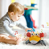 Electric Music Crawling Crab Baby Toy LED Light Up Kids Toddler Interactive Toys