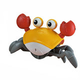 Electric Music Crawling Crab Baby Toy LED Light Up Kids Toddler Interactive Toys