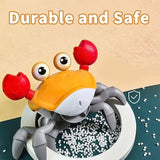 Electric Music Crawling Crab Baby Toy LED Light Up Kids Toddler Interactive Toys