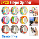 Magnetic Ring Finger Spinner Rainbow Fidget Sensory Autism Anxiety ADHD Stress