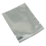 Silver Open Top Aluminum Foil Packaging Bags Heat Seal Vacuum Food Pouches