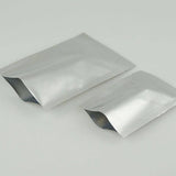 Silver Open Top Aluminum Foil Packaging Bags Heat Seal Vacuum Food Pouches