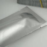 Silver Open Top Aluminum Foil Packaging Bags Heat Seal Vacuum Food Pouches