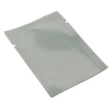 Silver Open Top Aluminum Foil Packaging Bags Heat Seal Vacuum Food Pouches