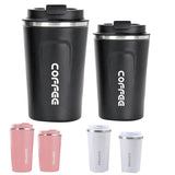 Insulated Coffee Mug Vacuum Travel Cup Thermal Stainless Steel Flask Reusable