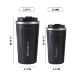 Insulated Coffee Mug Vacuum Travel Cup Thermal Stainless Steel Flask Reusable