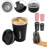 Insulated Coffee Mug Vacuum Travel Cup Thermal Stainless Steel Flask Reusable