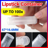 10/30/50/100x Clear 5g Lip Balm Tubes Transparent Empty Lipstick Containers