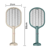 2 In 1 Electric USB Rechargable Racket Fly Swatter Mosquito Insect Killer Zapper